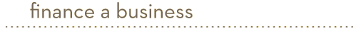 finance a business